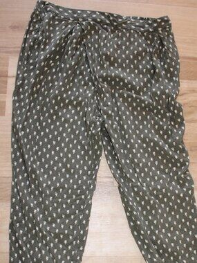 Women's Free People Shelia Printed Draped Crossover Jogger Green Jogger Pants